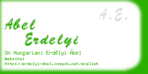 abel erdelyi business card