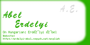 abel erdelyi business card